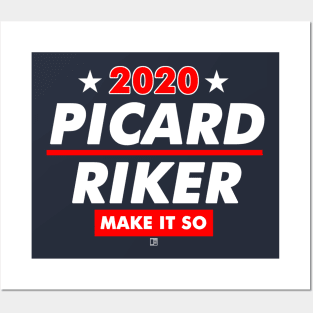 Picard and Riker 2020 Presidential Election Posters and Art